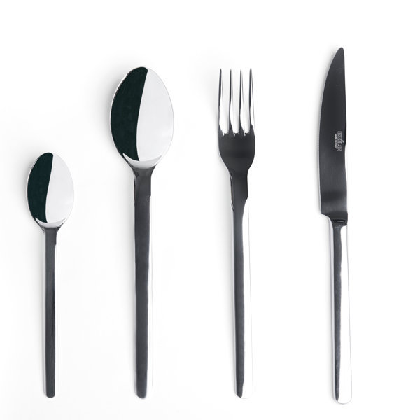 Excelsa Besteck-Set 24-teilig, Edelstahl Mit Gelben Griffen - Für 6 Personen